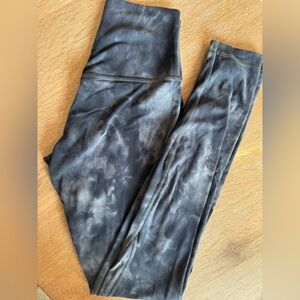 Lululemon Athletica Charcoal tie-dye Leggings